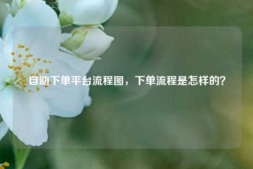 自助下单平台流程图，下单流程是怎样的？
